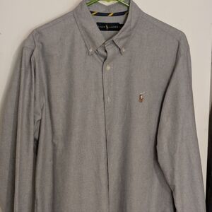 Ralph Lauren Men's Casual Gray Button-Down Shirt